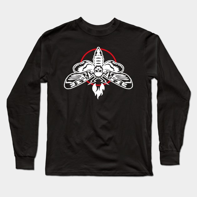 Death Head Moth Restored Long Sleeve T-Shirt by ANewKindOfFear
